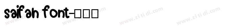 saifah font字体转换